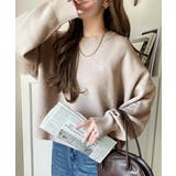 シンプルながらも洗練されたデザインで、こなれ感。胸刺繍スウェット見えコクーンニッ… | Classical Elf | 詳細画像29