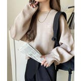 シンプルながらも洗練されたデザインで、こなれ感。胸刺繍スウェット見えコクーンニッ… | Classical Elf | 詳細画像35