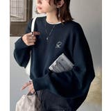 シンプルながらも洗練されたデザインで、こなれ感。胸刺繍スウェット見えコクーンニッ… | Classical Elf | 詳細画像36