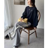 シンプルながらも洗練されたデザインで、こなれ感。胸刺繍スウェット見えコクーンニッ… | Classical Elf | 詳細画像39