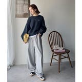 シンプルながらも洗練されたデザインで、こなれ感。胸刺繍スウェット見えコクーンニッ… | Classical Elf | 詳細画像40