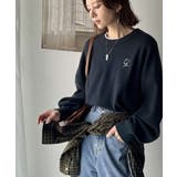 シンプルながらも洗練されたデザインで、こなれ感。胸刺繍スウェット見えコクーンニッ… | Classical Elf | 詳細画像41