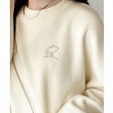 シンプルながらも洗練されたデザインで、こなれ感。胸刺繍スウェット見えコクーンニッ… | Classical Elf | 詳細画像44