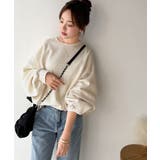 袖先のさりげない刺繍がアクセント。サインロゴ刺繍裏起毛スウェット | Classical Elf  | 詳細画像4 