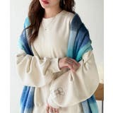 袖先のさりげない刺繍がアクセント。サインロゴ刺繍裏起毛スウェット | Classical Elf  | 詳細画像5 