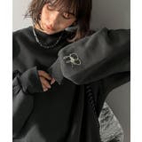 袖先のさりげない刺繍がアクセント。サインロゴ刺繍裏起毛スウェット | Classical Elf  | 詳細画像14 