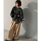 袖先のさりげない刺繍がアクセント。サインロゴ刺繍裏起毛スウェット | Classical Elf  | 詳細画像17 