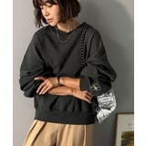 袖先のさりげない刺繍がアクセント。サインロゴ刺繍裏起毛スウェット | Classical Elf  | 詳細画像19 