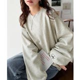 袖先のさりげない刺繍がアクセント。サインロゴ刺繍裏起毛スウェット | Classical Elf  | 詳細画像20 