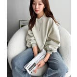 袖先のさりげない刺繍がアクセント。サインロゴ刺繍裏起毛スウェット | Classical Elf  | 詳細画像24 