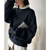 袖先のさりげない刺繍がアクセント。サインロゴ刺繍裏起毛スウェット | Classical Elf  | 詳細画像31 