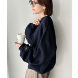 袖先のさりげない刺繍がアクセント。サインロゴ刺繍裏起毛スウェット | Classical Elf  | 詳細画像34 