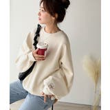 袖先のさりげない刺繍がアクセント。サインロゴ刺繍裏起毛スウェット | Classical Elf  | 詳細画像3 