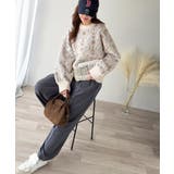 ヴィンテージライクなデザインで上級見え◎アンティークラグモチーフ柄ニットPO | Classical Elf | 詳細画像8