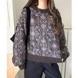 ヴィンテージライクなデザインで上級見え◎アンティークラグモチーフ柄ニットPO | Classical Elf | 詳細画像26