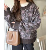 ヴィンテージライクなデザインで上級見え◎アンティークラグモチーフ柄ニットPO | Classical Elf | 詳細画像29