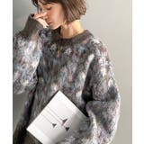 ブラウン×ブルー | ヴィンテージライクなデザインで上級見え◎アンティークラグモチーフ柄ニットPO | Classical Elf