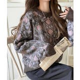 ブラウン×ピンク | ヴィンテージライクなデザインで上級見え◎アンティークラグモチーフ柄ニットPO | Classical Elf