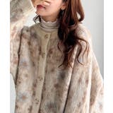 アイボリー | 大人可愛いヴィンテージ調。モヘアタッチ前後2wayアンティークラグモチーフ柄ニッ… | Classical Elf 