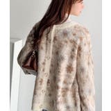 大人可愛いヴィンテージ調。モヘアタッチ前後2wayアンティークラグモチーフ柄ニッ… | Classical Elf  | 詳細画像5 