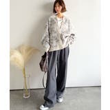 大人可愛いヴィンテージ調。モヘアタッチ前後2wayアンティークラグモチーフ柄ニッ… | Classical Elf  | 詳細画像16 