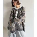 大人可愛いヴィンテージ調。モヘアタッチ前後2wayアンティークラグモチーフ柄ニッ… | Classical Elf  | 詳細画像21 