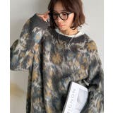 大人可愛いヴィンテージ調。モヘアタッチ前後2wayアンティークラグモチーフ柄ニッ… | Classical Elf  | 詳細画像24 