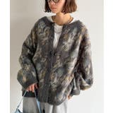 大人可愛いヴィンテージ調。モヘアタッチ前後2wayアンティークラグモチーフ柄ニッ… | Classical Elf  | 詳細画像27 