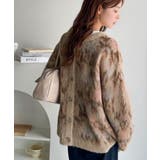 大人可愛いヴィンテージ調。モヘアタッチ前後2wayアンティークラグモチーフ柄ニッ… | Classical Elf  | 詳細画像41 