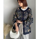 大人可愛いヴィンテージ調。モヘアタッチ前後2wayアンティークラグモチーフ柄ニッ… | Classical Elf  | 詳細画像43 