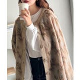 ベージュ | 大人可愛いヴィンテージ調。モヘアタッチ前後2wayアンティークラグモチーフ柄ニッ… | Classical Elf 