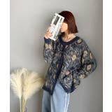 大人可愛いヴィンテージ調。モヘアタッチ前後2wayアンティークラグモチーフ柄ニッ… | Classical Elf  | 詳細画像49 