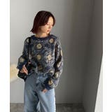 大人可愛いヴィンテージ調。モヘアタッチ前後2wayアンティークラグモチーフ柄ニッ… | Classical Elf  | 詳細画像51 