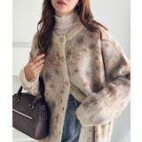 大人可愛いヴィンテージ調。モヘアタッチ前後2wayアンティークラグモチーフ柄ニッ… | Classical Elf  | 詳細画像1 