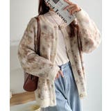 大人可愛いヴィンテージ調。モヘアタッチ前後2wayアンティークラグモチーフ柄ニッ… | Classical Elf  | 詳細画像2 