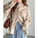 大人可愛いヴィンテージ調。モヘアタッチ前後2wayアンティークラグモチーフ柄ニッ… | Classical Elf  | 詳細画像3 