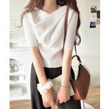 1枚で雰囲気美人。暑い日も、やっぱり上品でいたい。5分袖ドレープニット（半袖） | Classical Elf  | 詳細画像5 