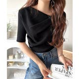 1枚で雰囲気美人。暑い日も、やっぱり上品でいたい。5分袖ドレープニット（半袖） | Classical Elf  | 詳細画像8 