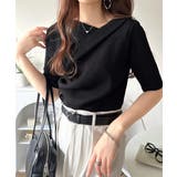 1枚で雰囲気美人。暑い日も、やっぱり上品でいたい。5分袖ドレープニット（半袖） | Classical Elf  | 詳細画像14 