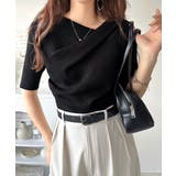 1枚で雰囲気美人。暑い日も、やっぱり上品でいたい。5分袖ドレープニット（半袖） | Classical Elf  | 詳細画像16 