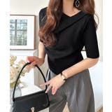 1枚で雰囲気美人。暑い日も、やっぱり上品でいたい。5分袖ドレープニット（半袖） | Classical Elf  | 詳細画像17 