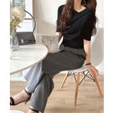 1枚で雰囲気美人。暑い日も、やっぱり上品でいたい。5分袖ドレープニット（半袖） | Classical Elf  | 詳細画像18 