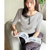 1枚で雰囲気美人。暑い日も、やっぱり上品でいたい。5分袖ドレープニット（半袖） | Classical Elf  | 詳細画像24 