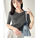 1枚で雰囲気美人。暑い日も、やっぱり上品でいたい。5分袖ドレープニット（半袖） | Classical Elf  | 詳細画像30 