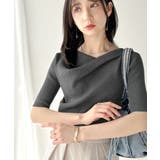 1枚で雰囲気美人。暑い日も、やっぱり上品でいたい。5分袖ドレープニット（半袖） | Classical Elf  | 詳細画像31 