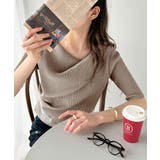 1枚で雰囲気美人。暑い日も、やっぱり上品でいたい。5分袖ドレープニット（半袖） | Classical Elf  | 詳細画像34 