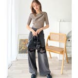 1枚で雰囲気美人。暑い日も、やっぱり上品でいたい。5分袖ドレープニット（半袖） | Classical Elf  | 詳細画像38 