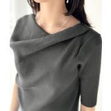 1枚で雰囲気美人。暑い日も、やっぱり上品でいたい。5分袖ドレープニット（半袖） | Classical Elf  | 詳細画像41 