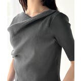 1枚で雰囲気美人。暑い日も、やっぱり上品でいたい。5分袖ドレープニット（半袖） | Classical Elf  | 詳細画像43 