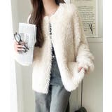 ふわっと包まれる心地よさ。モコモコフェザーニットホックカーディガン | Classical Elf  | 詳細画像5 